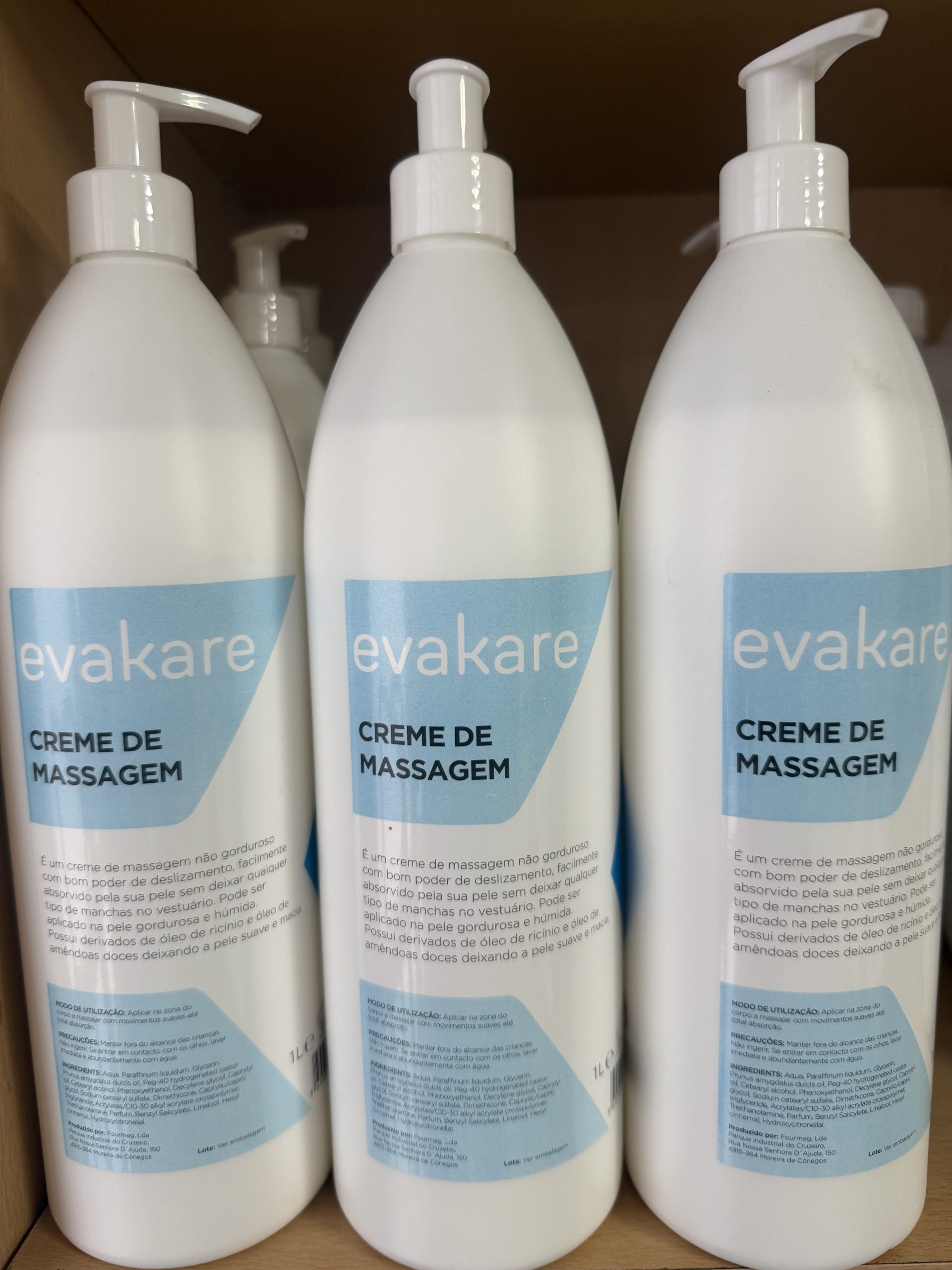 Creme de Massagem Neutro 1 Litro Evakare